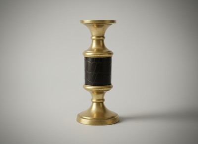Casa Padrino Candlestick Black / Brass Baroque Style - Candle Holder