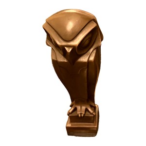 Casa Padrino Bronze Figurine Owl Bronze / Black - Decorative Bird Sculpture Art Deco Style