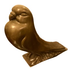 Casa Padrino Bronze Figurine Bird Bronze - Decorative Animal Sculpture with Closed Eyes Casa Padrino Bronze Figurine Bird Bronze - Decorative Animal Sculpture with Closed Eyes