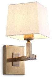 Casa Padrino Lámpara de Pared Cambell en Latón Vintage con Brazo Articulado y Pantalla, 15 x 30 x H. 28 cm