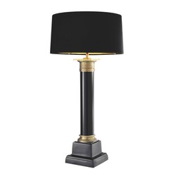 Casa Padrino Lampe de table Monaco design colonne noir laiton antique 5,6 kg