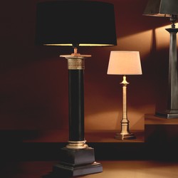 Casa Padrino Lampe de table Monaco design colonne noir laiton antique 5,6 kg