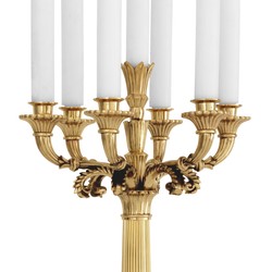 Casa Padrino Luxury Brass Candelabra Jefferson Polished Brass 5-Arm Candle Holder 43 x 40 x 92 cm Casa Padrino Luxury Brass Candelabra Jefferson Polished Brass 5-Arm Candle Holder 43 x 40 x 92 cm