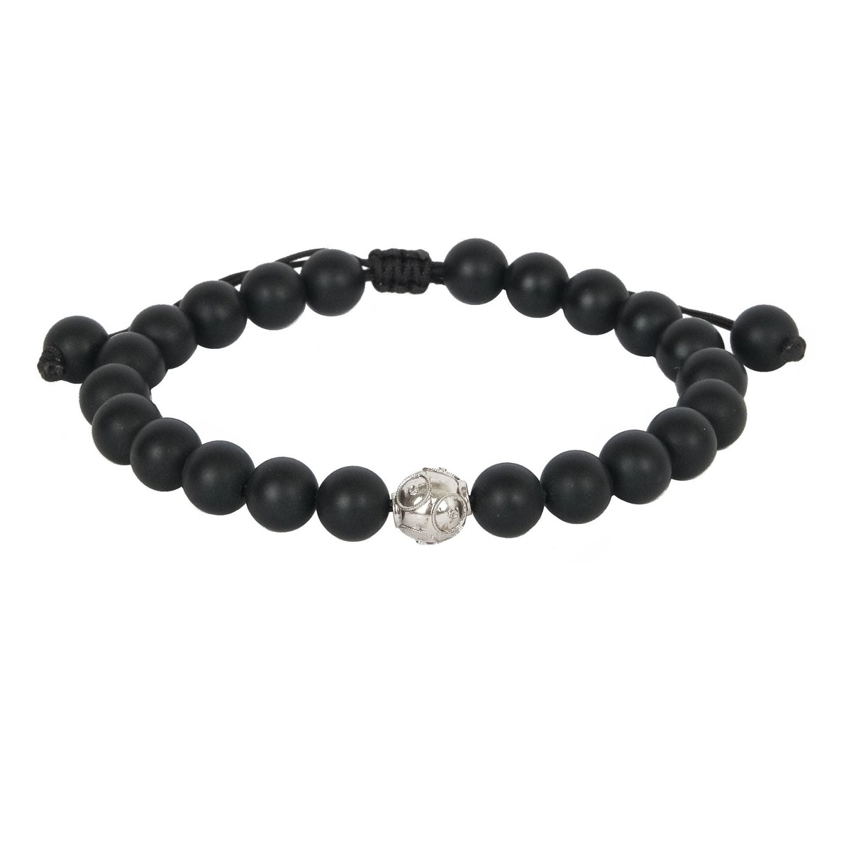 Casa Padrino Pulsera Conta de Viana de Plata y Ónice Casa Padrino Pulsera Conta de Viana de Plata y Ónice
