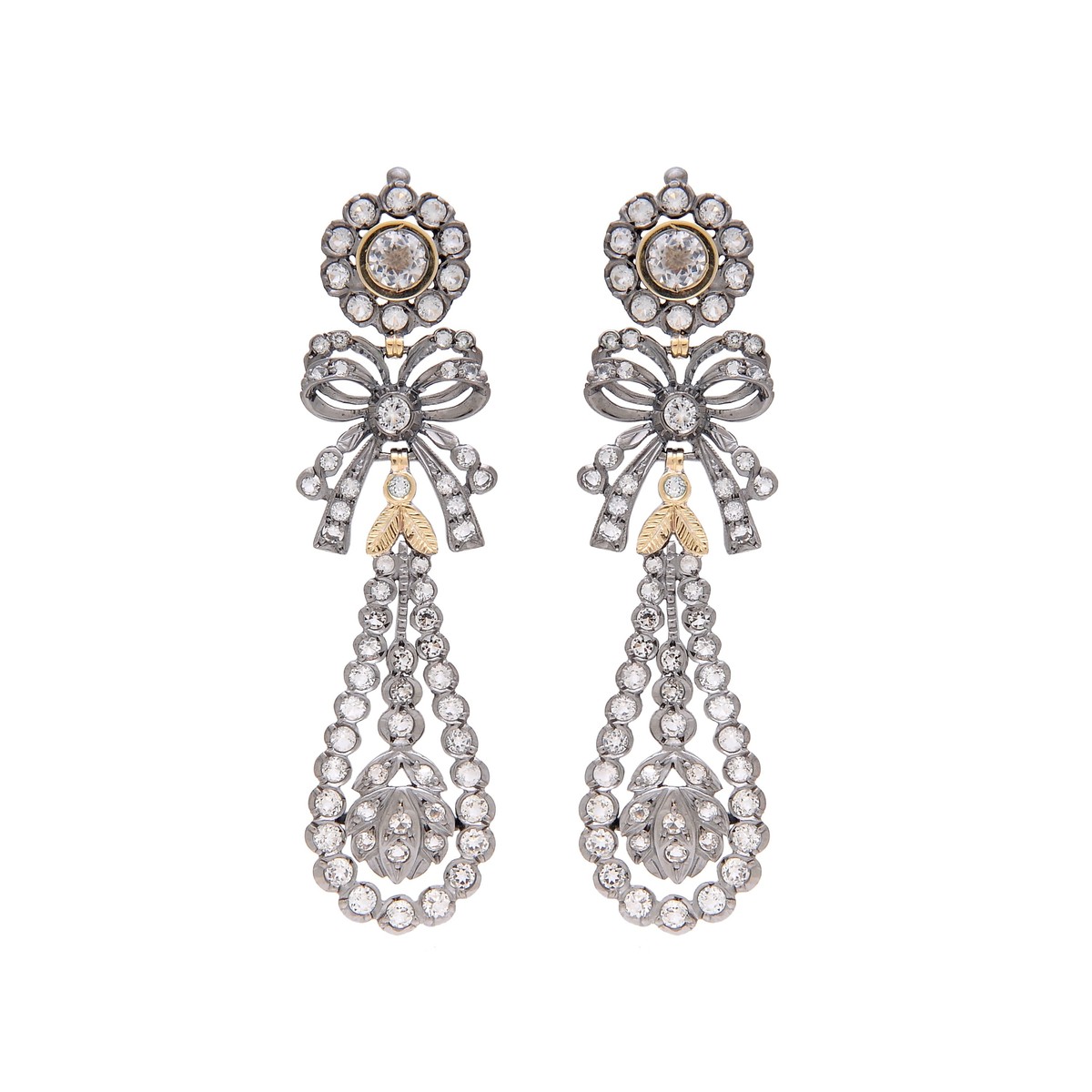 Casa Padrino Pendientes Emperador de Cristal de Roca en Plata y Oro Casa Padrino Pendientes Emperador de Cristal de Roca en Plata y Oro