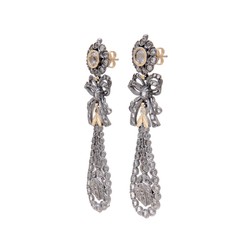 Casa Padrino Pendientes Emperador de Cristal de Roca en Plata y Oro Casa Padrino Pendientes Emperador de Cristal de Roca en Plata y Oro