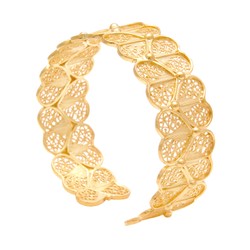 Casa Padrino Pulsera Corazones de Plata bañada en oro Casa Padrino Pulsera Corazones de Plata bañada en oro