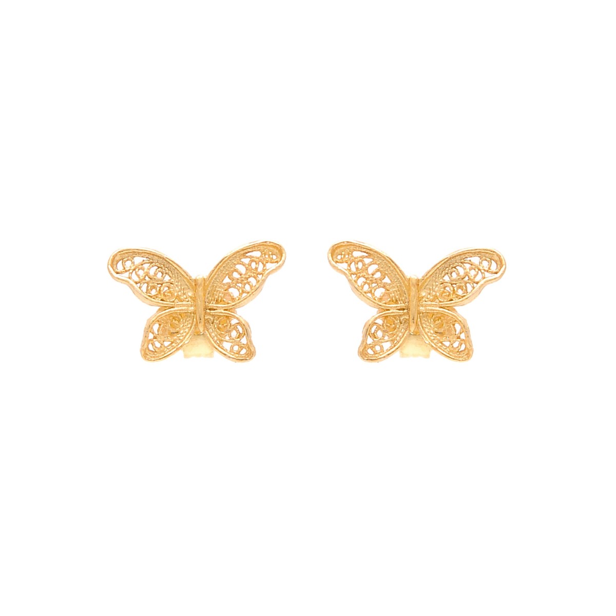 Casa Padrino Pendientes Mariposa de Plata bañada en oro Casa Padrino Pendientes Mariposa de Plata bañada en oro