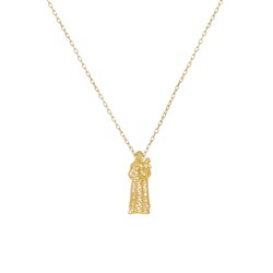 Casa Padrino Collar San Antonio de Plata bañada en oro