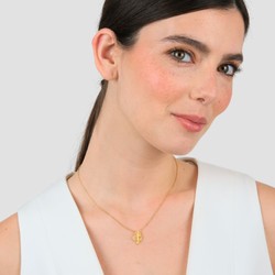 Casa Padrino Collar Corazón de Viana de Plata bañada en oro Casa Padrino Collar Corazón de Viana de Plata bañada en oro
