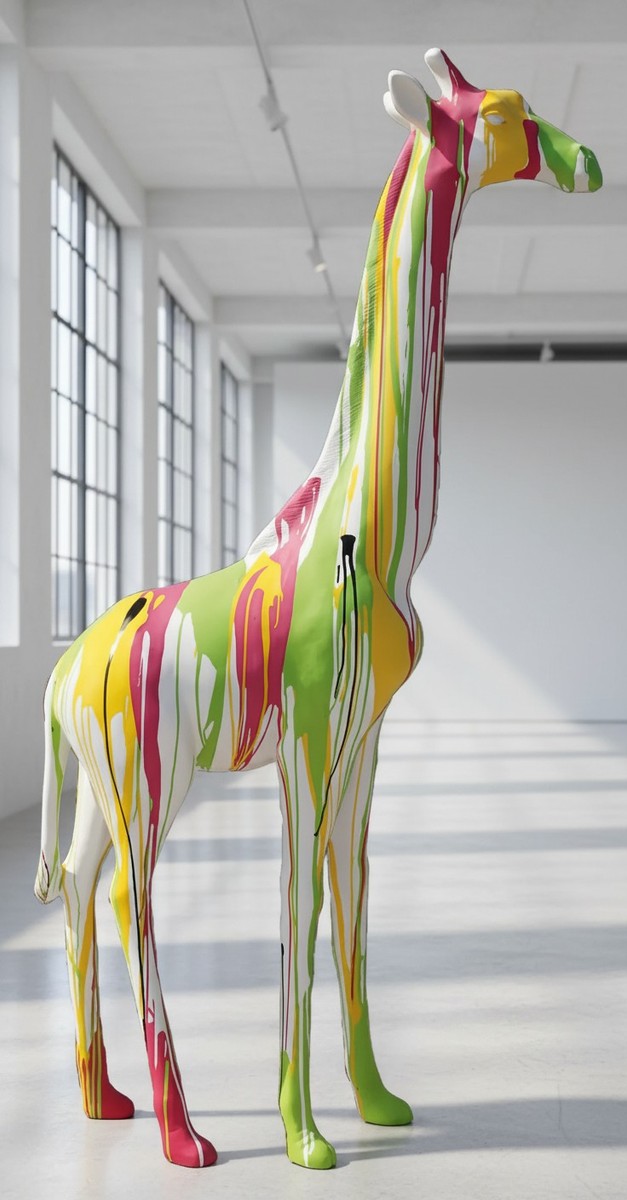 Casa Padrino sculpture décorative de luxe Giraffe Trash H. 210 cm - Immense sculpture de jardin - Sculpture grandeur nature - Sculpture décorative XXL Casa Padrino sculpture décorative de luxe Giraffe Trash H. 210 cm - Immense sculpture de jardin - Sculpture grandeur nature - Sculpture décorative XXL