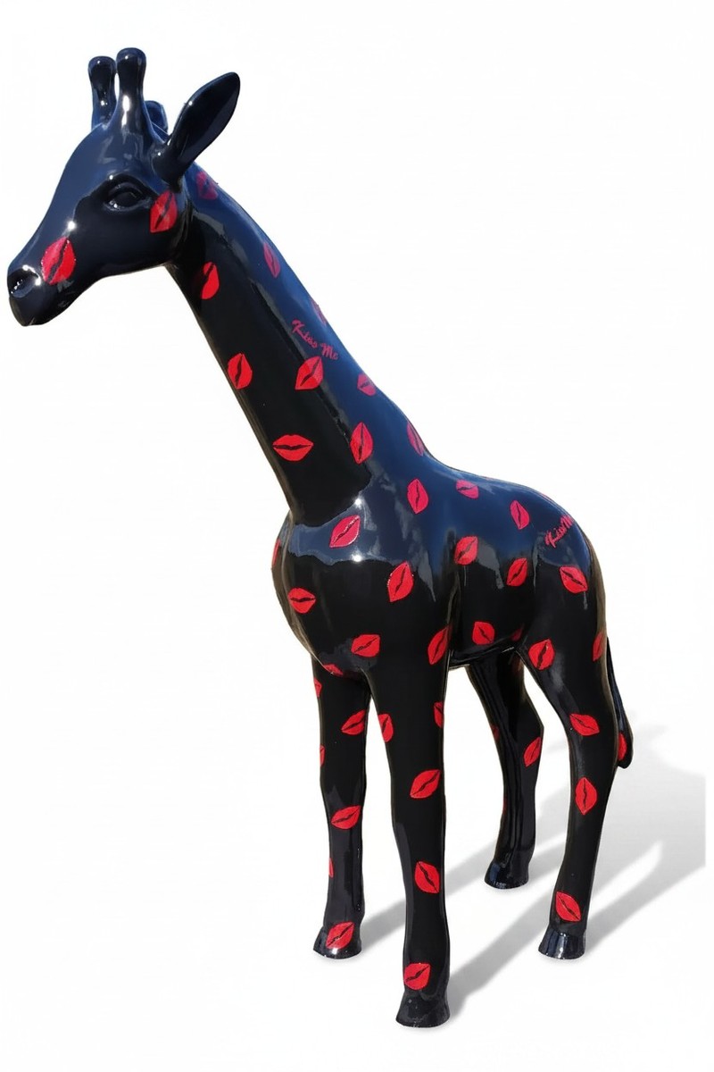 Casa Padrino escultura decorativa de lujo Giraffe Kiss A. 115 cm - Escultura de jardín enorme - Escultura de tamaño natural - Escultura decorativa XXL Casa Padrino escultura decorativa de lujo Giraffe Kiss A. 115 cm - Escultura de jardín enorme - Escultura de tamaño natural - Escultura decorativa XXL