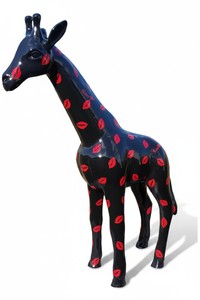 Casa Padrino scultura decorativa di lusso Giraffe Kiss A. 115 cm - Enorme scultura da giardino - Scultura a grandezza naturale - Scultura decorativa XXL Casa Padrino scultura decorativa di lusso Giraffe Kiss A. 115 cm - Enorme scultura da giardino - Scultura a grandezza naturale - Scultura decorativa XXL