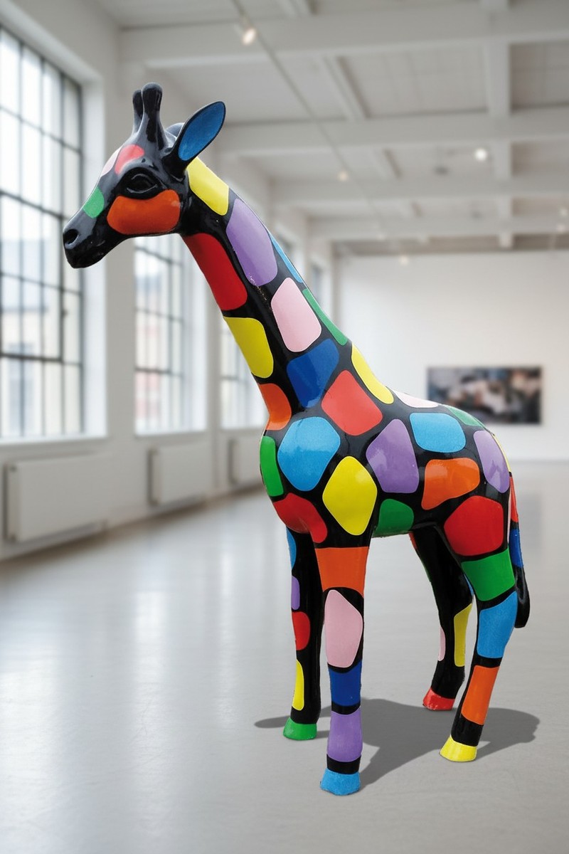 Casa Padrino scultura decorativa di lusso Giraffe Mosaik A. 115 cm - Enorme scultura da giardino - Scultura a grandezza naturale - Scultura decorativa XXL Casa Padrino scultura decorativa di lusso Giraffe Mosaik A. 115 cm - Enorme scultura da giardino - Scultura a grandezza naturale - Scultura decorativa XXL