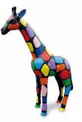 Casa Padrino scultura decorativa di lusso Giraffe Mosaik A. 115 cm - Enorme scultura da giardino - Scultura a grandezza naturale - Scultura decorativa XXL Casa Padrino scultura decorativa di lusso Giraffe Mosaik A. 115 cm - Enorme scultura da giardino - Scultura a grandezza naturale - Scultura decorativa XXL