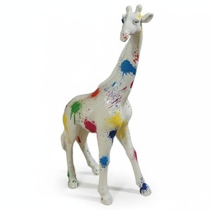 Casa Padrino sculpture décorative de luxe Giraffe Splash H. 77 cm - Sculpture décorative - Figurine décorative - Figurine animale - Décoration de jardin