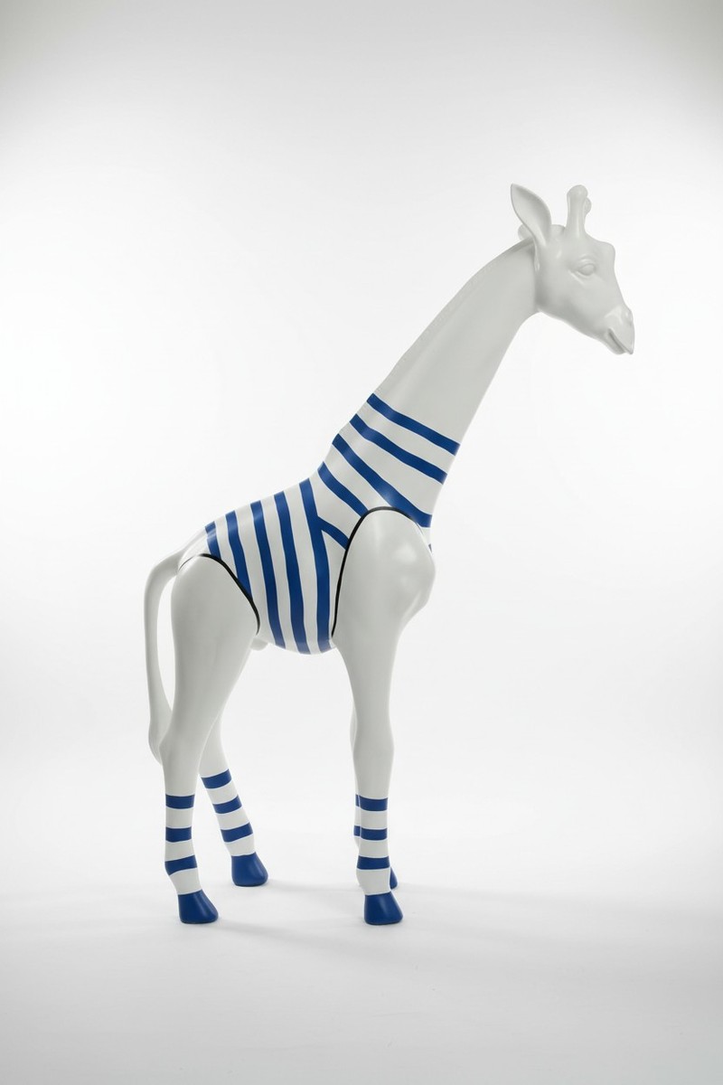 Casa Padrino sculpture décorative de luxe Giraffe Marin H. 50 cm - Sculpture décorative - Figurine décorative - Figurine animale - Décoration de jardin Casa Padrino sculpture décorative de luxe Giraffe Marin H. 50 cm - Sculpture décorative - Figurine décorative - Figurine animale - Décoration de jardin