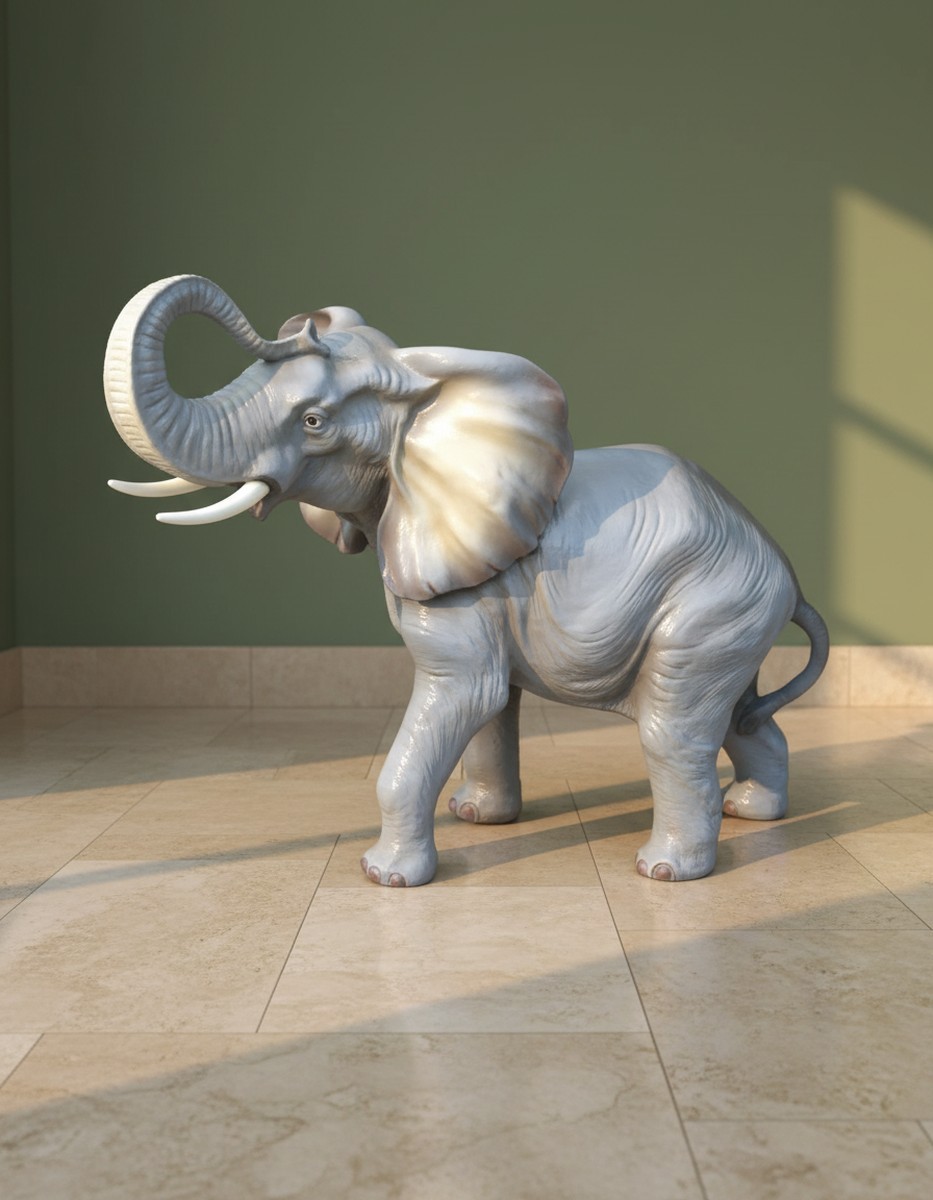 Casa Padrino Luxus Deko Skulptur Elefant Realistisch H. 44 cm - Deko Skulptur - Deko Figur - Tierfigur - Gartendeko Casa Padrino Luxus Deko Skulptur Elefant Realistisch H. 44 cm - Deko Skulptur - Deko Figur - Tierfigur - Gartendeko