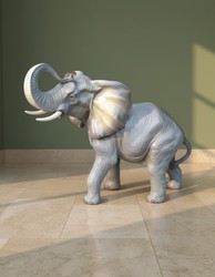 Casa Padrino Luxus Deko Skulptur Elefant Realistisch H. 44 cm - Deko Skulptur - Deko Figur - Tierfigur - Gartendeko Casa Padrino Luxus Deko Skulptur Elefant Realistisch H. 44 cm - Deko Skulptur - Deko Figur - Tierfigur - Gartendeko