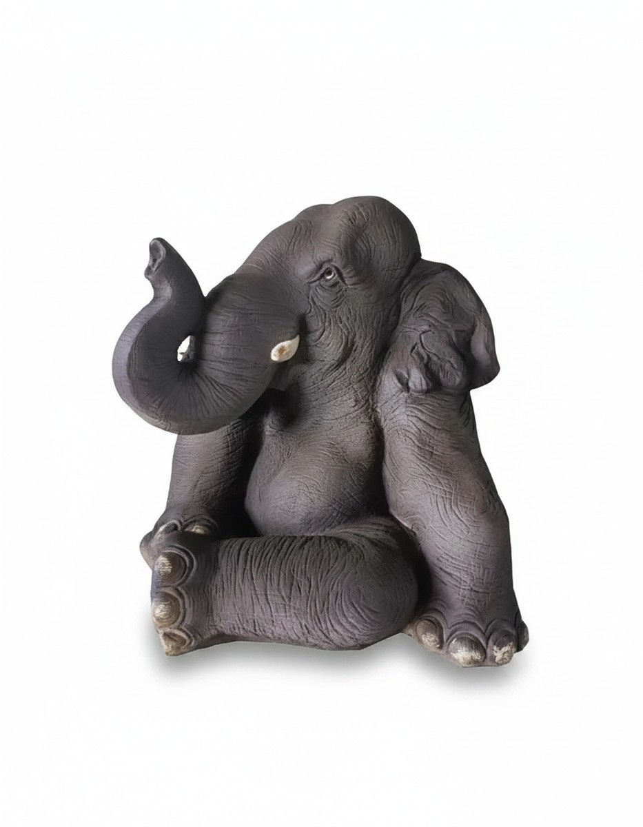 Casa Padrino scultura decorativa di lusso Elefant Sitzend A. 51 cm - Scultura decorativa - Figura decorativa - Figura animale - Decorazione da giardino Casa Padrino scultura decorativa di lusso Elefant Sitzend A. 51 cm - Scultura decorativa - Figura decorativa - Figura animale - Decorazione da giardino