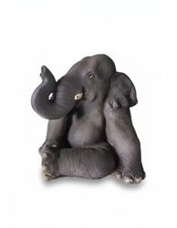Casa Padrino scultura decorativa di lusso Elefant Sitzend A. 51 cm - Scultura decorativa - Figura decorativa - Figura animale - Decorazione da giardino Casa Padrino scultura decorativa di lusso Elefant Sitzend A. 51 cm - Scultura decorativa - Figura decorativa - Figura animale - Decorazione da giardino