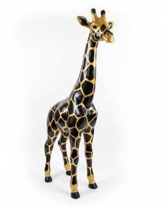 Casa Padrino scultura decorativa di lusso Giraffe Gold A. 115 cm - Enorme scultura da giardino - Scultura a grandezza naturale - Scultura decorativa XXL Casa Padrino scultura decorativa di lusso Giraffe Gold A. 115 cm - Enorme scultura da giardino - Scultura a grandezza naturale - Scultura decorativa XXL