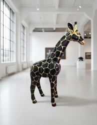 Casa Padrino sculpture décorative de luxe Giraffe Gold H. 50 cm - Sculpture décorative - Figurine décorative - Figurine animale - Décoration de jardin Casa Padrino sculpture décorative de luxe Giraffe Gold H. 50 cm - Sculpture décorative - Figurine décorative - Figurine animale - Décoration de jardin