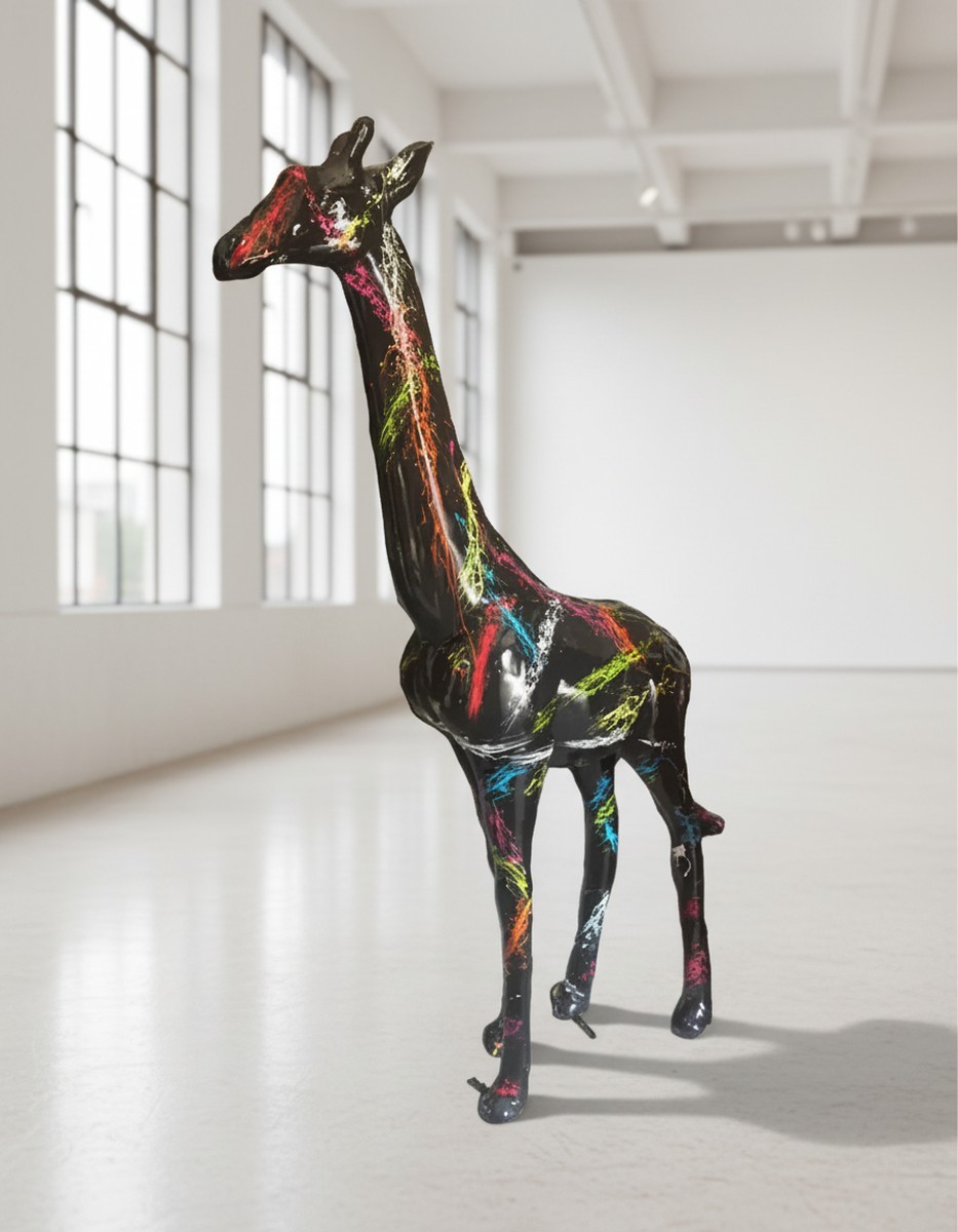 Casa Padrino sculpture décorative de luxe Giraffe Splash H. 210 cm - Immense sculpture de jardin - Sculpture grandeur nature - Sculpture décorative XXL Casa Padrino sculpture décorative de luxe Giraffe Splash H. 210 cm - Immense sculpture de jardin - Sculpture grandeur nature - Sculpture décorative XXL