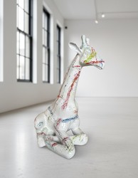 Casa Padrino scultura decorativa di lusso Giraffe Sitzt Splash A. 80 cm - Scultura decorativa - Figura decorativa - Figura animale - Decorazione da giardino Casa Padrino scultura decorativa di lusso Giraffe Sitzt Splash A. 80 cm - Scultura decorativa - Figura decorativa - Figura animale - Decorazione da giardino