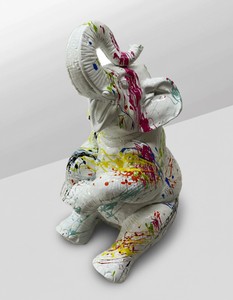 Casa Padrino scultura decorativa di lusso Elefant Sitzend Splash A. 30 cm - Scultura decorativa - Figura decorativa - Figura animale - Decorazione da giardino Casa Padrino scultura decorativa di lusso Elefant Sitzend Splash A. 30 cm - Scultura decorativa - Figura decorativa - Figura animale - Decorazione da giardino