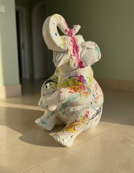 Casa Padrino sculpture décorative de luxe Elefant Sitzend Splash H. 30 cm - Sculpture décorative - Figurine décorative - Figurine animale - Décoration de jardin Casa Padrino sculpture décorative de luxe Elefant Sitzend Splash H. 30 cm - Sculpture décorative - Figurine décorative - Figurine animale - Décoration de jardin