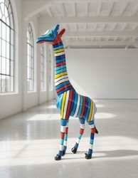 Casa Padrino luxury decorative sculpture Giraffe Rykiel H. 115 cm - Huge garden sculpture - Life size sculpture - XXL decorative sculpture Casa Padrino luxury decorative sculpture Giraffe Rykiel H. 115 cm - Huge garden sculpture - Life size sculpture - XXL decorative sculpture
