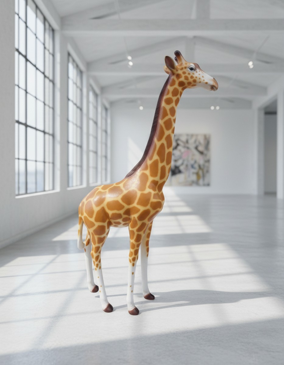 Casa Padrino scultura decorativa di lusso Giraffe Realistisch A. 115 cm - Enorme scultura da giardino - Scultura a grandezza naturale - Scultura decorativa XXL Casa Padrino scultura decorativa di lusso Giraffe Realistisch A. 115 cm - Enorme scultura da giardino - Scultura a grandezza naturale - Scultura decorativa XXL