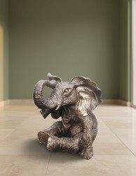 Casa Padrino luxury decorative sculpture Elefant Couchtisch H. 48 cm - Decorative sculpture - Decorative figure - Animal figure - Garden decoration Casa Padrino luxury decorative sculpture Elefant Couchtisch H. 48 cm - Decorative sculpture - Decorative figure - Animal figure - Garden decoration