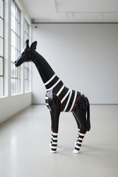 Casa Padrino Luxus Deko Skulptur Giraffe Marin H. 115 cm - Riesige Gartenskulptur - Lebensgroße Skulptur - XXL Deko Skulptur - XXL Deko Figur Casa Padrino Luxus Deko Skulptur Giraffe Marin H. 115 cm - Riesige Gartenskulptur - Lebensgroße Skulptur - XXL Deko Skulptur - XXL Deko Figur