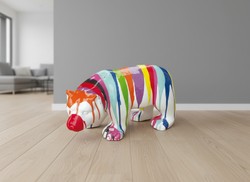 Casa Padrino sculpture décorative de luxe Bär Tragen H. 60 cm - Sculpture décorative - Figurine décorative - Figurine animale - Décoration de jardin Casa Padrino sculpture décorative de luxe Bär Tragen H. 60 cm - Sculpture décorative - Figurine décorative - Figurine animale - Décoration de jardin
