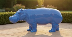 Casa Padrino Luxus Deko Skulptur Nilpferd Riesiges H. 79 cm - Deko Skulptur - Deko Figur - Tierfigur - Gartendeko Casa Padrino Luxus Deko Skulptur Nilpferd Riesiges H. 79 cm - Deko Skulptur - Deko Figur - Tierfigur - Gartendeko