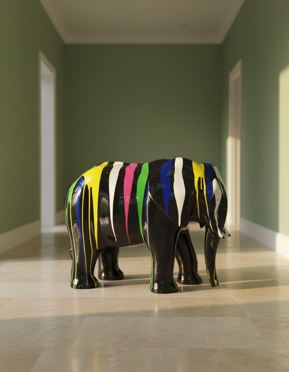 Casa Padrino sculpture décorative de luxe Elefant H. 60 cm - Sculpture décorative - Figurine décorative - Figurine animale - Décoration de jardin Casa Padrino sculpture décorative de luxe Elefant H. 60 cm - Sculpture décorative - Figurine décorative - Figurine animale - Décoration de jardin