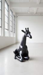 Casa Padrino scultura decorativa di lusso Giraffe Sitzend A. 80 cm - Scultura decorativa - Figura decorativa - Figura animale - Decorazione da giardino Casa Padrino scultura decorativa di lusso Giraffe Sitzend A. 80 cm - Scultura decorativa - Figura decorativa - Figura animale - Decorazione da giardino