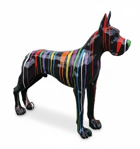 Casa Padrino sculpture décorative de luxe Hund Mastiff Trash H. 111 cm - Immense sculpture de jardin - Sculpture grandeur nature - Sculpture décorative XXL Casa Padrino sculpture décorative de luxe Hund Mastiff Trash H. 111 cm - Immense sculpture de jardin - Sculpture grandeur nature - Sculpture décorative XXL