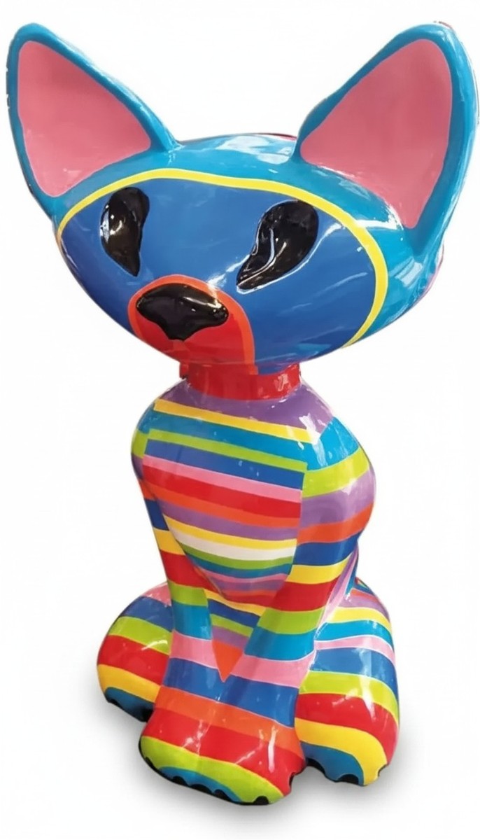 Casa Padrino sculpture décorative de luxe Katze Große Gestreifte Ägyptische H. 130 cm - Immense sculpture de jardin - Sculpture grandeur nature - Sculpture décorative XXL Casa Padrino sculpture décorative de luxe Katze Große Gestreifte Ägyptische H. 130 cm - Immense sculpture de jardin - Sculpture grandeur nature - Sculpture décorative XXL