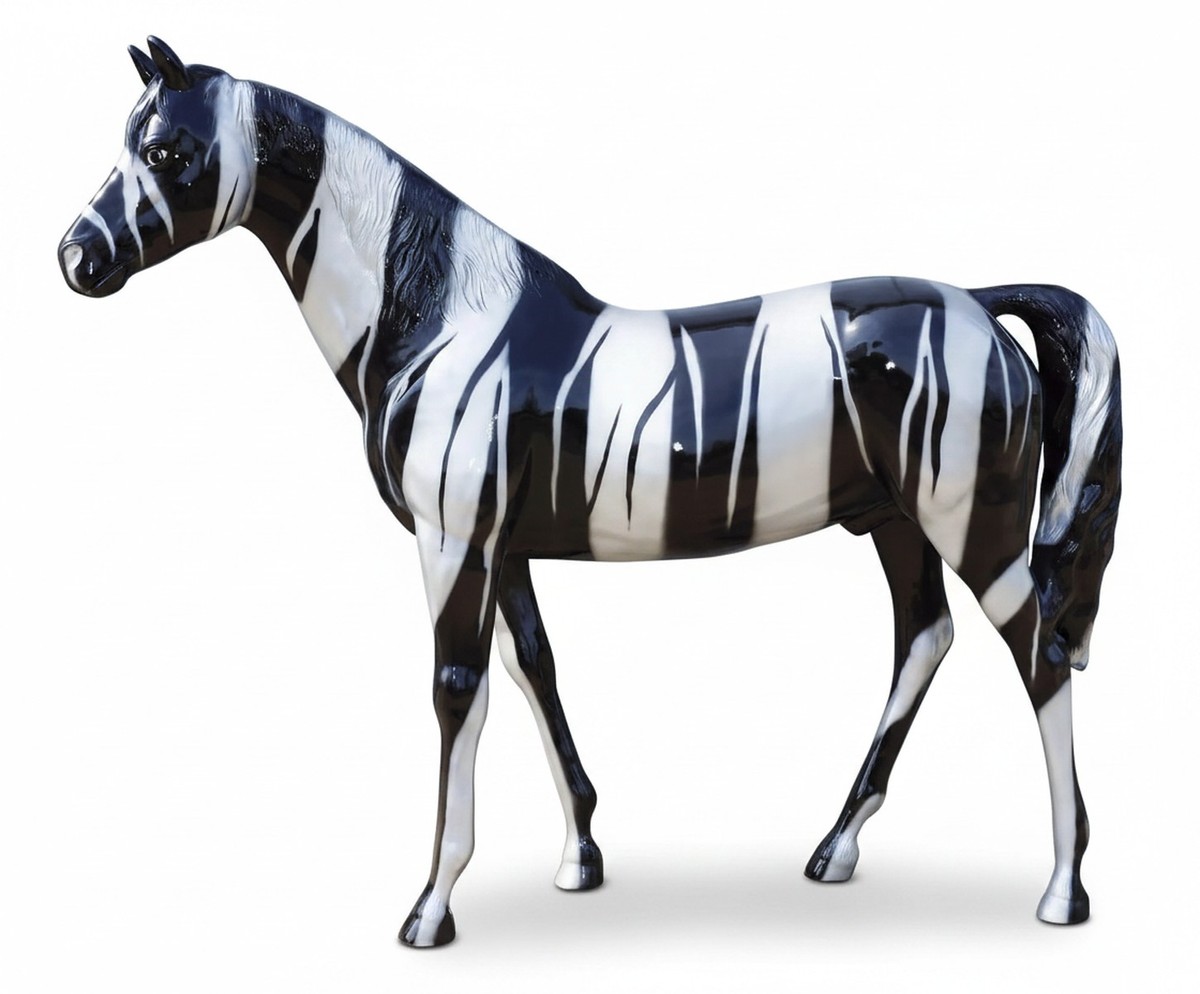 Casa Padrino Luxus Deko Skulptur Pferd Lebensgroßes Zebra H. 190 cm - Riesige Gartenskulptur - Lebensgroße Skulptur - XXL Deko Skulptur - XXL Deko Figur Casa Padrino Luxus Deko Skulptur Pferd Lebensgroßes Zebra H. 190 cm - Riesige Gartenskulptur - Lebensgroße Skulptur - XXL Deko Skulptur - XXL Deko Figur