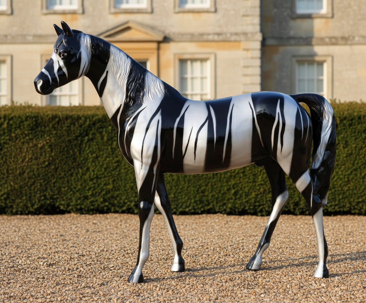 Casa Padrino Luxus Deko Skulptur Pferd Lebensgroßes Zebra H. 190 cm - Riesige Gartenskulptur - Lebensgroße Skulptur - XXL Deko Skulptur - XXL Deko Figur Casa Padrino Luxus Deko Skulptur Pferd Lebensgroßes Zebra H. 190 cm - Riesige Gartenskulptur - Lebensgroße Skulptur - XXL Deko Skulptur - XXL Deko Figur