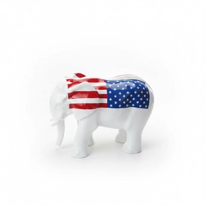 Casa Padrino sculpture décorative de luxe Elefant USA FLAG H. 60 cm - Sculpture décorative - Figurine décorative - Figurine animale - Décoration de jardin Casa Padrino sculpture décorative de luxe Elefant USA FLAG H. 60 cm - Sculpture décorative - Figurine décorative - Figurine animale - Décoration de jardin