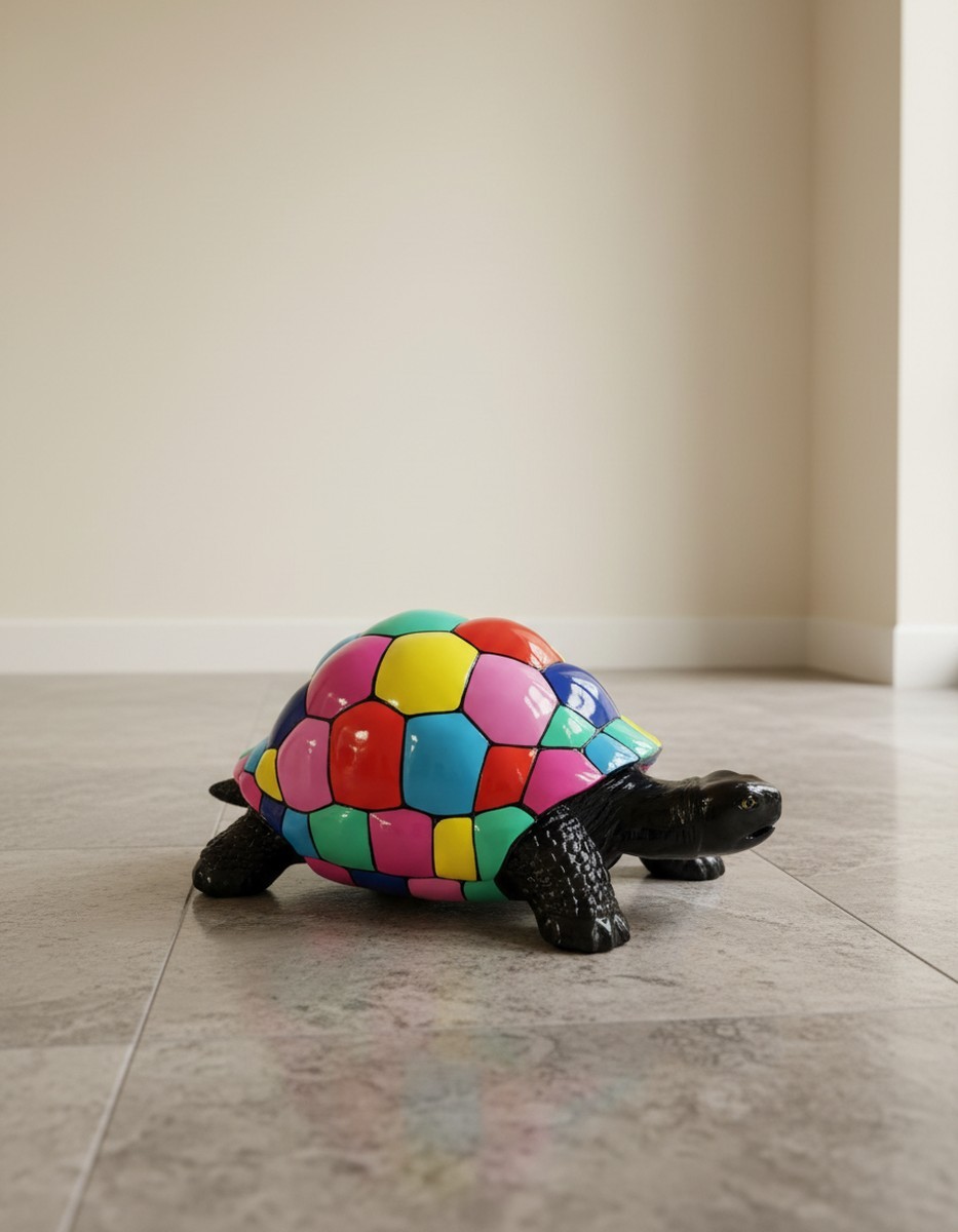 Casa Padrino scultura decorativa di lusso Reptil Schildkröte Bunt Quartal A. 44 cm - Scultura decorativa - Figura decorativa - Figura animale - Decorazione da giardino Casa Padrino scultura decorativa di lusso Reptil Schildkröte Bunt Quartal A. 44 cm - Scultura decorativa - Figura decorativa - Figura animale - Decorazione da giardino