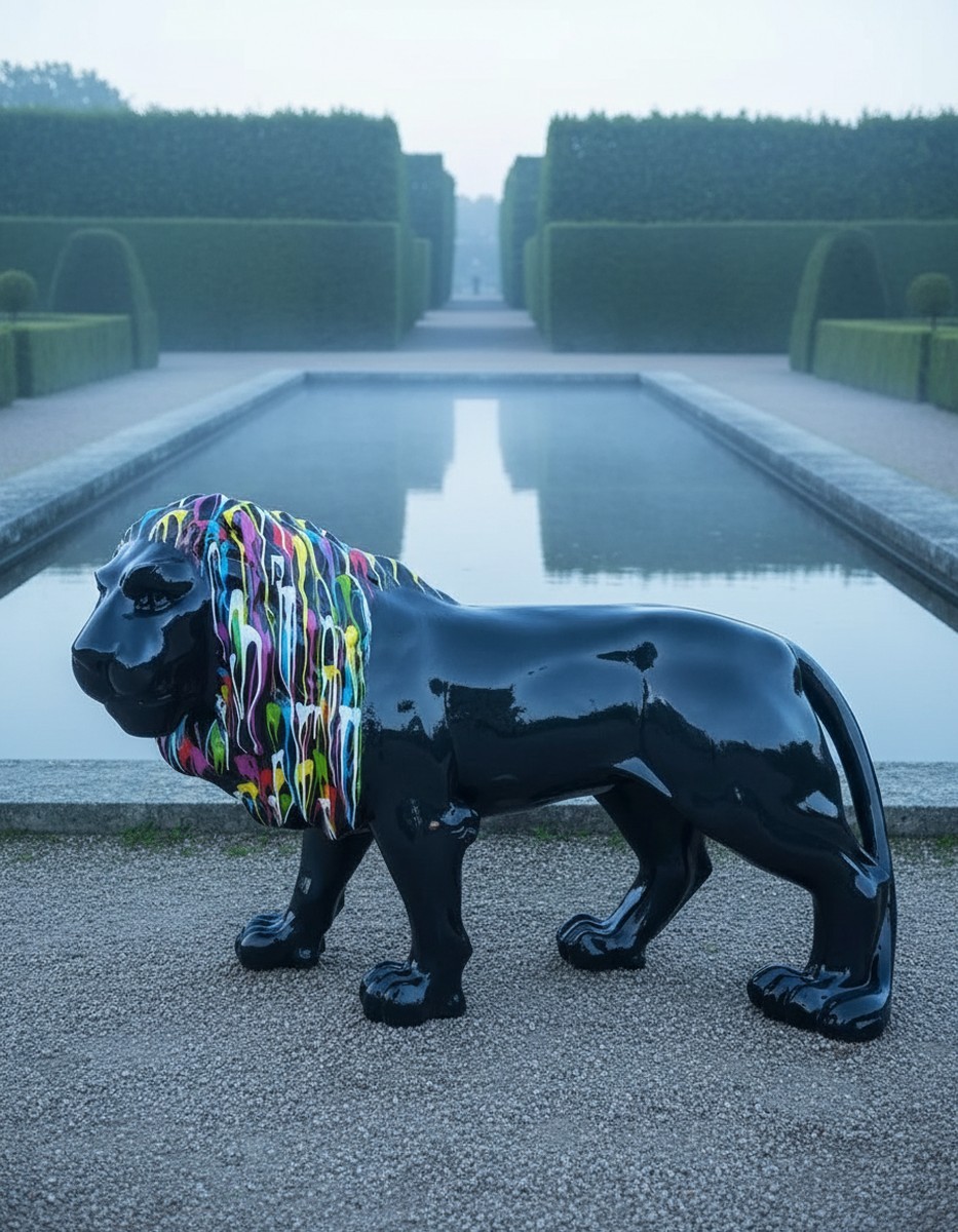 Casa Padrino scultura decorativa di lusso Raubkatze Löwe MANE Trash A. 120 cm - Enorme scultura da giardino - Scultura a grandezza naturale - Scultura decorativa XXL Casa Padrino scultura decorativa di lusso Raubkatze Löwe MANE Trash A. 120 cm - Enorme scultura da giardino - Scultura a grandezza naturale - Scultura decorativa XXL
