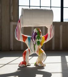 Casa Padrino scultura decorativa di lusso Affe Gorilla Barrel Trash A. 98 cm - Scultura decorativa - Figura decorativa - Figura animale - Decorazione da giardino Casa Padrino scultura decorativa di lusso Affe Gorilla Barrel Trash A. 98 cm - Scultura decorativa - Figura decorativa - Figura animale - Decorazione da giardino