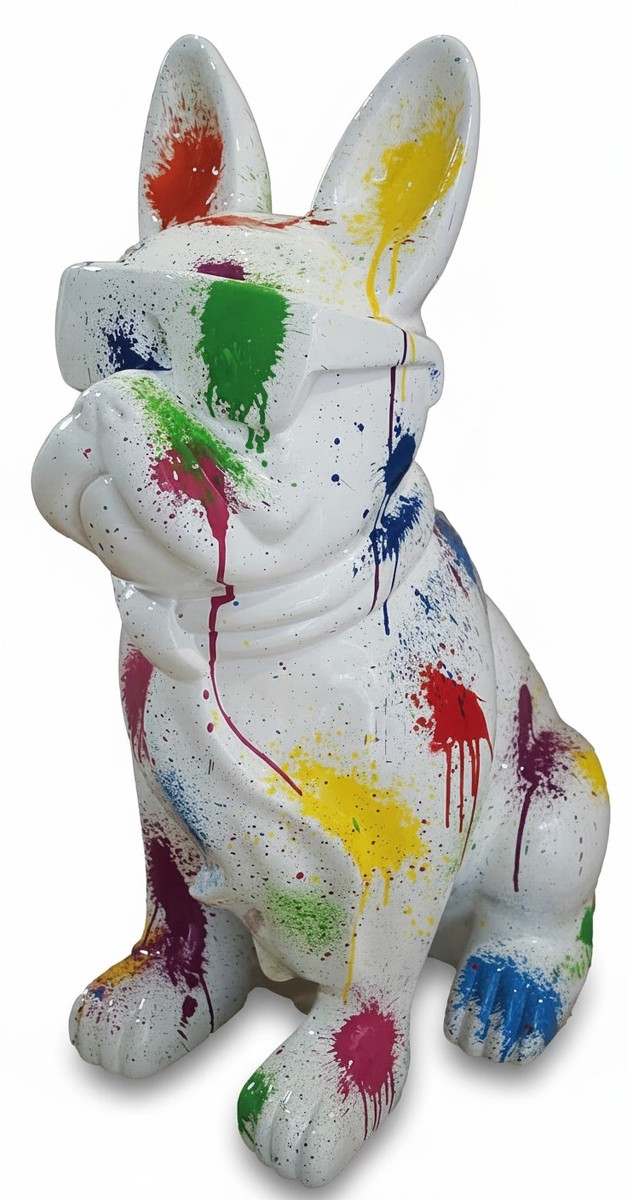 Casa Padrino escultura decorativa de lujo Hund Bulldogge Spash Brille A. 80 cm - Escultura decorativa - Figura decorativa - Figura de animal - Decoración de jardín Casa Padrino escultura decorativa de lujo Hund Bulldogge Spash Brille A. 80 cm - Escultura decorativa - Figura decorativa - Figura de animal - Decoración de jardín