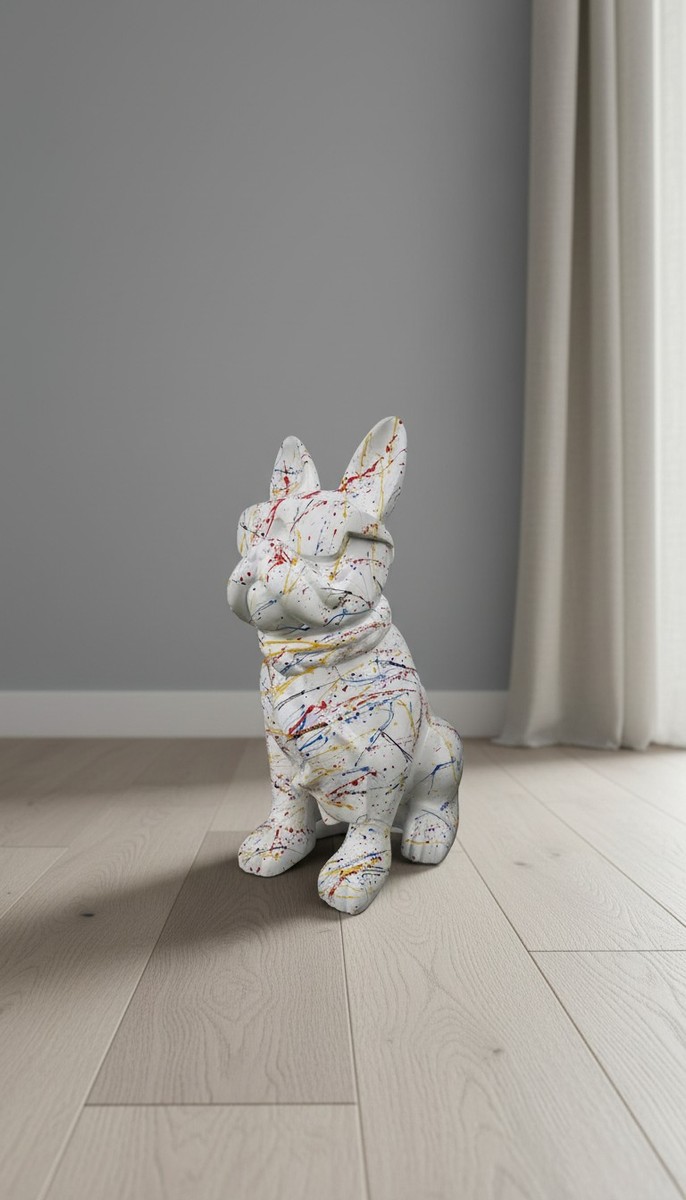 Casa Padrino scultura decorativa di lusso Hund Bulldogge Brille Bunter Krawatte A. 80 cm - Scultura decorativa - Figura decorativa - Figura animale - Decorazione da giardino Casa Padrino scultura decorativa di lusso Hund Bulldogge Brille Bunter Krawatte A. 80 cm - Scultura decorativa - Figura decorativa - Figura animale - Decorazione da giardino