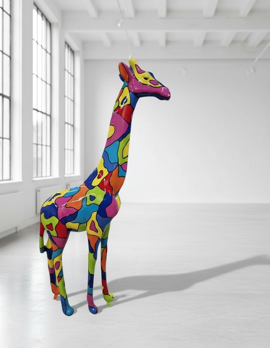 Casa Padrino scultura decorativa di lusso Giraffe Mosaik A. 210 cm - Enorme scultura da giardino - Scultura a grandezza naturale - Scultura decorativa XXL Casa Padrino scultura decorativa di lusso Giraffe Mosaik A. 210 cm - Enorme scultura da giardino - Scultura a grandezza naturale - Scultura decorativa XXL